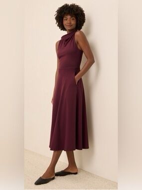 slim fit dress slacks Anna Cowl Evening Dress – Retrofete main image 0